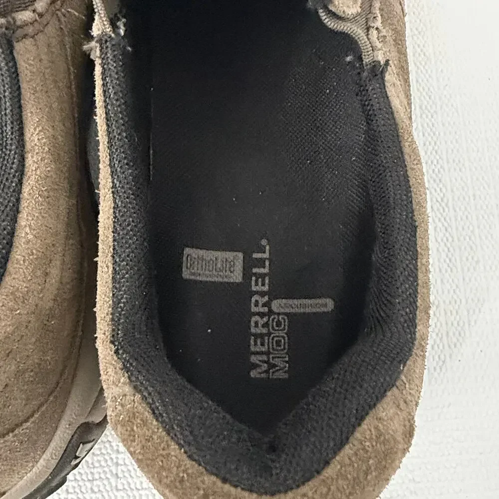 Merrell Jungle Moc Shoes Mens Size 10 Brown Suede Slip On Casual Comfort
